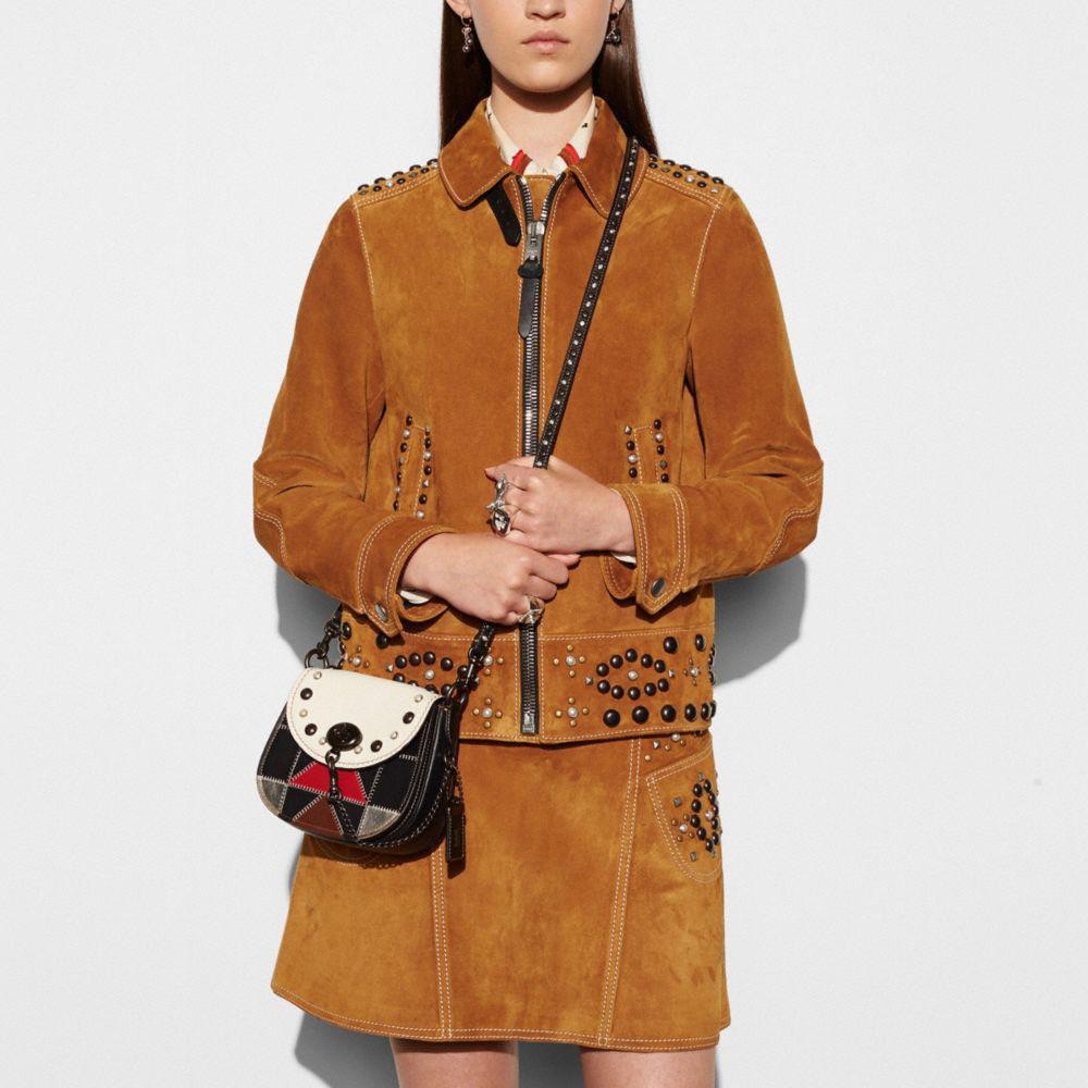 Coach Turnlock Saddle 17 Prairie Patchwork Leather - image 4